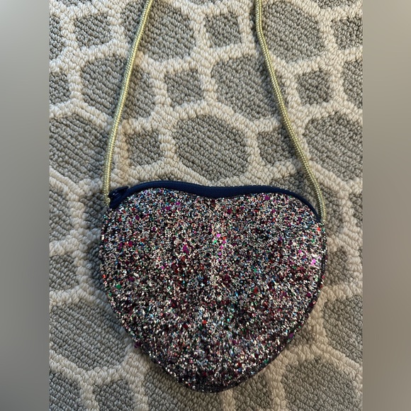 J Crew crewcuts Sequin Heart shape kids purse handbag - Picture 3 of 6